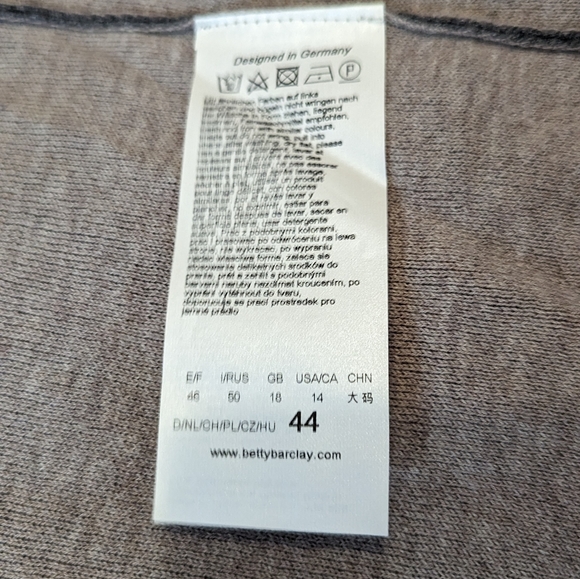 Betty Barclay grey/tan knitted cardigan XL - Picture 7 of 8